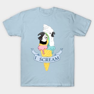 ice cream macaw and cockatoo i scream T-Shirt